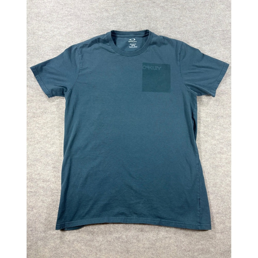 Oakley Mens Regular Fit Graphic T-Shirt Dark Teal Blue Size M RN 96548